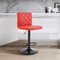 Armen Living Duval Adjustable Red Faux Leather Swivel Bar Stool LCDUBABLRED - alternate 9
